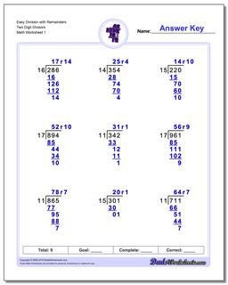 Long Division Worksheets