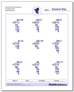 Long Division Worksheets