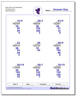 Long Division Worksheets