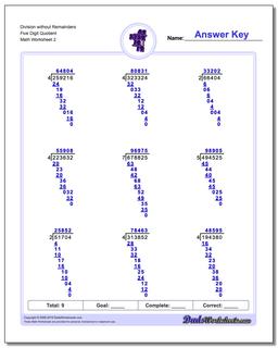 Long Division Worksheets