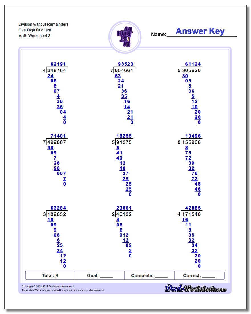 Division without Remainders