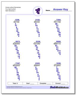 Long Division Worksheets