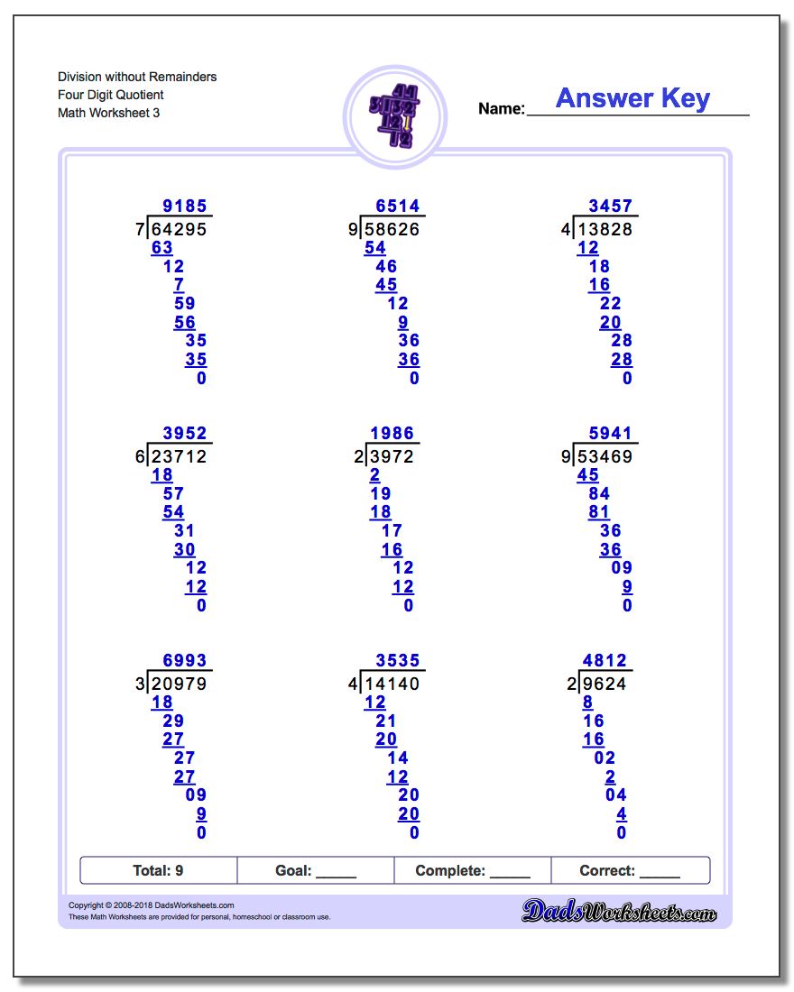 division-without-remainders