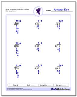 Long Division Worksheets