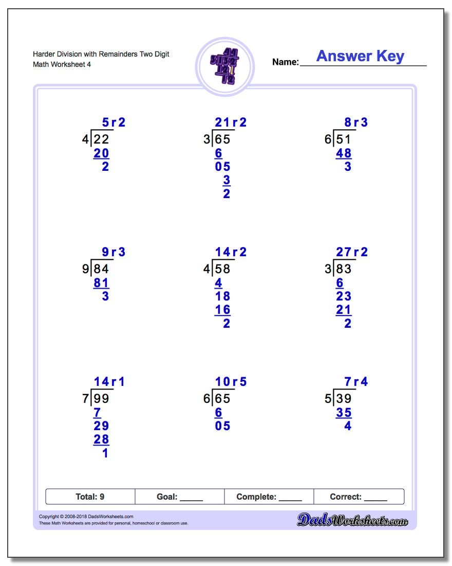 division with remainders