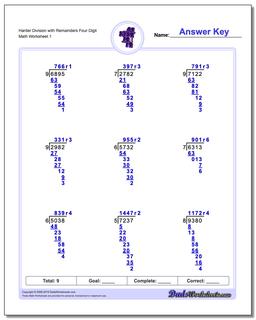 Long Division Worksheets