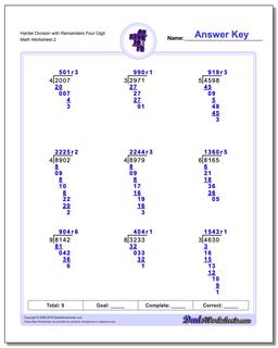 Harder Division Worksheet with Remainders Four Digit /worksheets/long-division.html