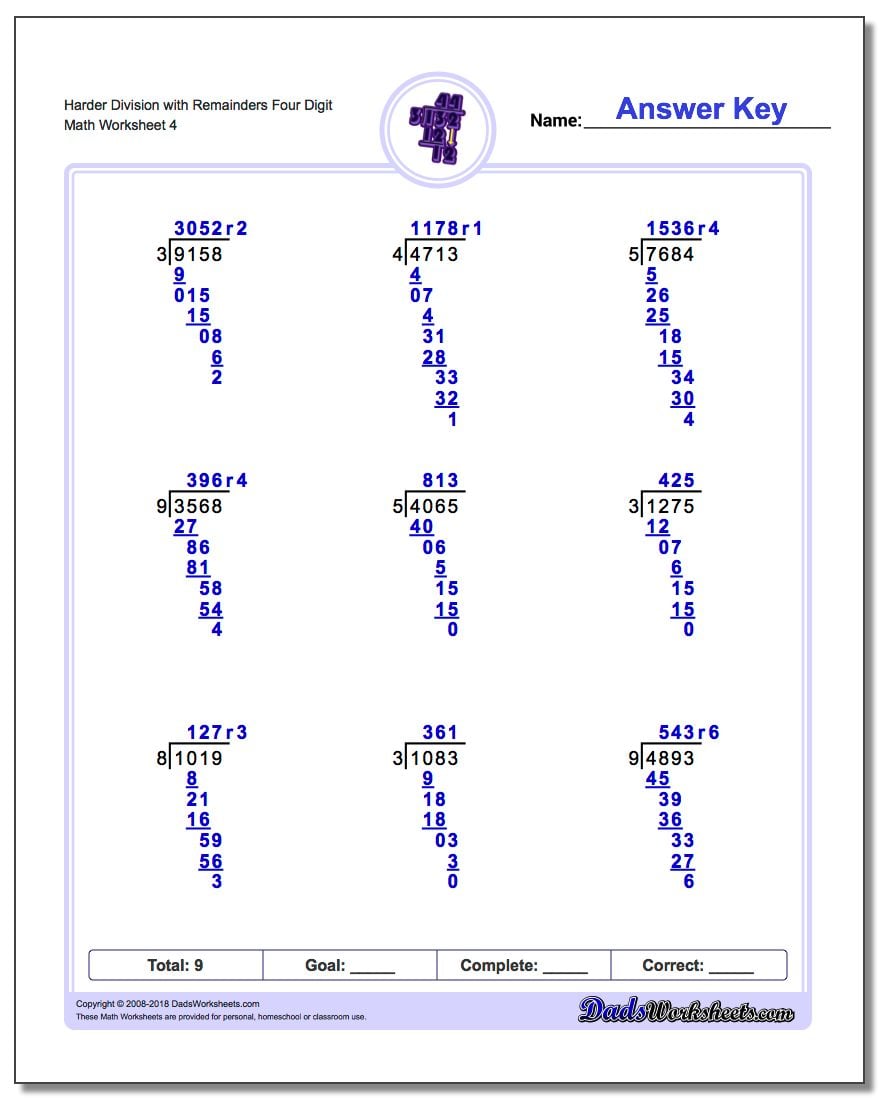 best division worksheets division without remainders