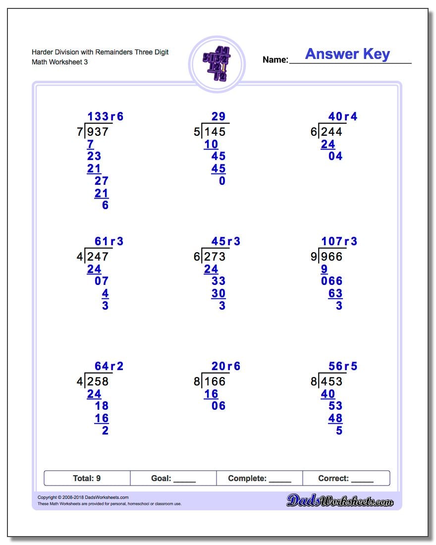 Division with Remainders