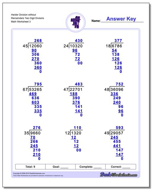 long division worksheets division with multi digit divisors