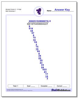 Long Division Worksheets