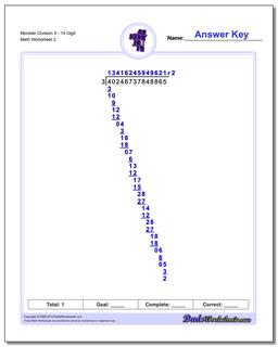 Monster Division Worksheet 514 Digit /worksheets/long-division.html