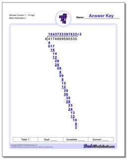 Monster Division Worksheet 714 Digit /worksheets/long-division.html