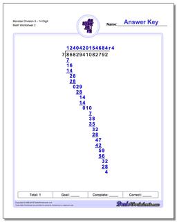 Monster Division Worksheet 914 Digit /worksheets/long-division.html