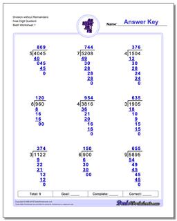 Long Division Worksheets