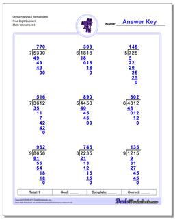 Long Division Worksheets