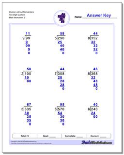 Long Division Worksheets