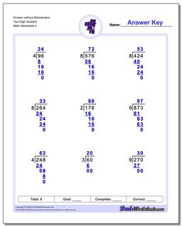 Long Division Worksheets