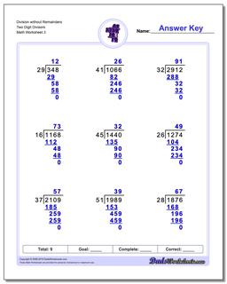 Long Division Worksheets: Division With Multi-Digit Divisors