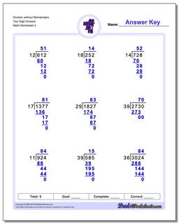 Long Division Worksheets