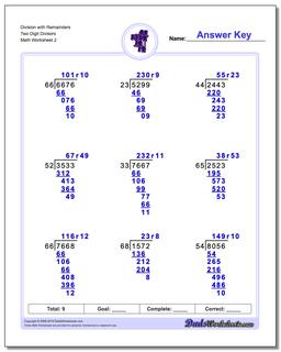 Long Division Worksheets