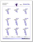 Long Division Worksheets: Division with Multi-Digit Divisors
