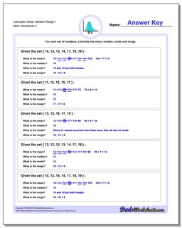 Calculator Mean Median Range 1 /worksheets/mean-median-range.html Worksheet