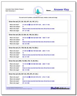 Calculator Mean Median Range 3 /worksheets/mean-median-range.html Worksheet