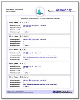 Negative Mean Median Range /worksheets/mean-median-range.html Worksheet