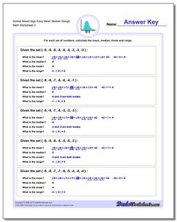 Sorted Mixed Sign Easy Mean Median Range /worksheets/mean-median-range.html Worksheet