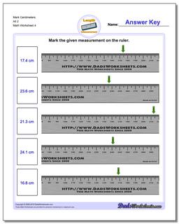 Mark Centimeters All 2 Worksheet