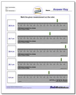 Mark Centimeters All 1 /worksheets/metric-measurement.html Worksheet