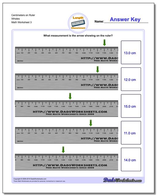 Math Worksheets Metric Measurement Metric Measurement Centimeters on