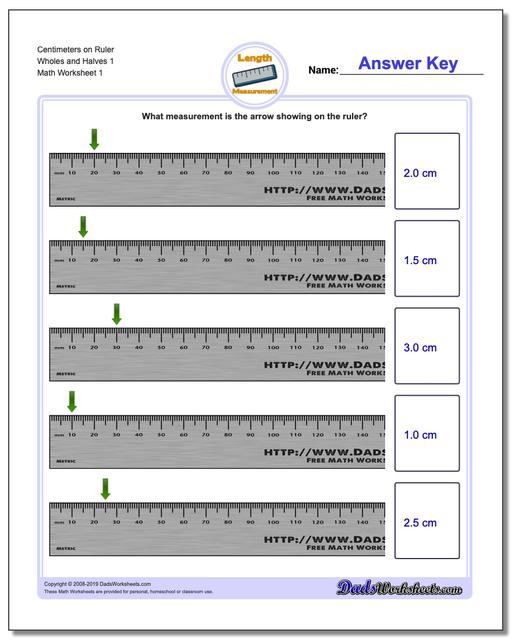 metric measurement centimeters on ruler