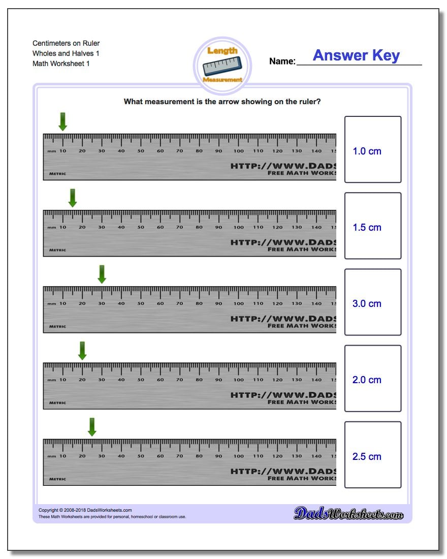 cm on a ruler - Ficim With Reading A Metric Ruler Worksheet