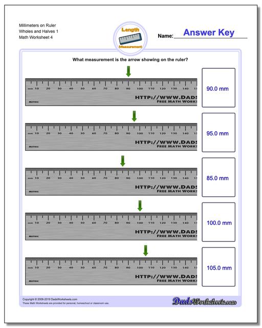 Metric Measurement: Millimeters on Ruler