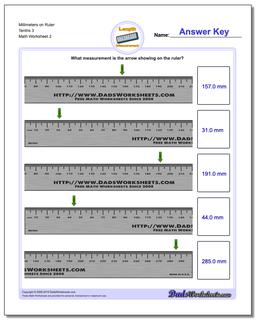 Millimeters on Ruler Tenths 3 /worksheets/metric-measurement.html Worksheet