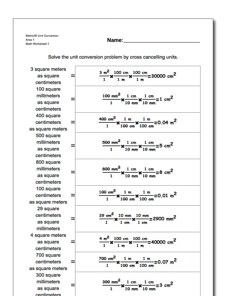 Unit Conversion Worksheet Chemistry - Worksheet List With Si Unit Conversion Worksheet
