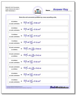 Metric/SI Unit Conversion Worksheet Cubic Volume and Liters 1 /worksheets/metric-si-unit-conversions.html