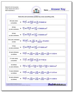 Metric/SI Unit Conversion Worksheet Cubic Volume and Liters 2 /worksheets/metric-si-unit-conversions.html