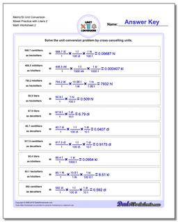 Metric/SI Unit Conversion Worksheet Mixed Practice with Liters 2 /worksheets/metric-si-unit-conversions.html