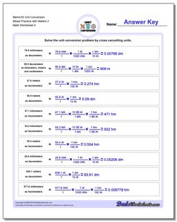 Metric SI Unit Conversions