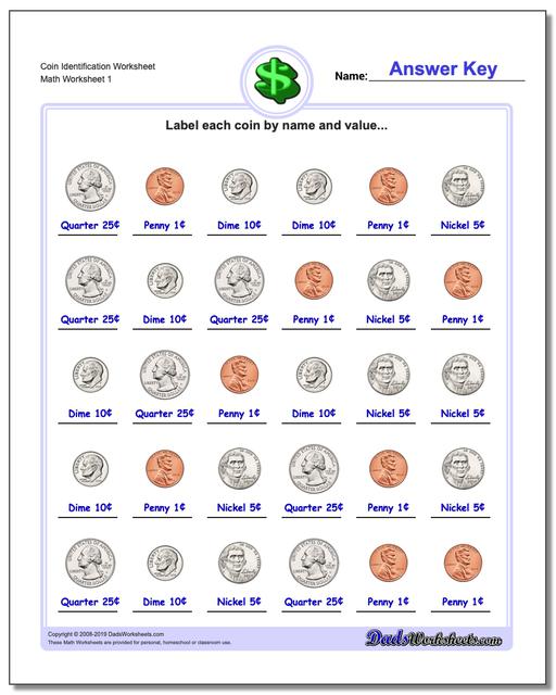 Money Chart For First Grade