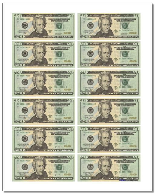 Play Money Printable Template from www.dadsworksheets.com