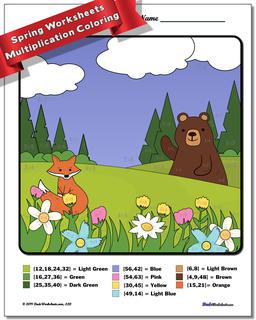 Multiplication Color By Number