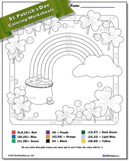 multiplication color by number