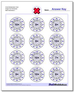 Circle Multiplication Hard Single Fact Worksheet /worksheets/multiplication.html