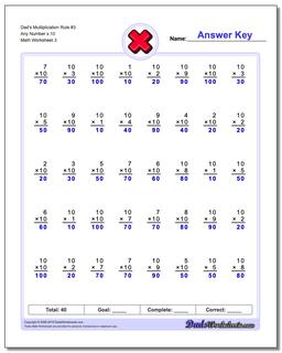 Multiplication Worksheets