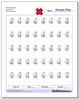 Multiplication Worksheets