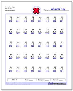 Multiplication Worksheets